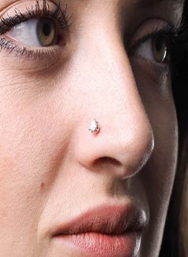JFORYOU Fake Nose Ring Hoop Faux Nose Piercing Non Piercing Fake Nose Piercing Double Fake Nose Rings for Women Men - Image 2